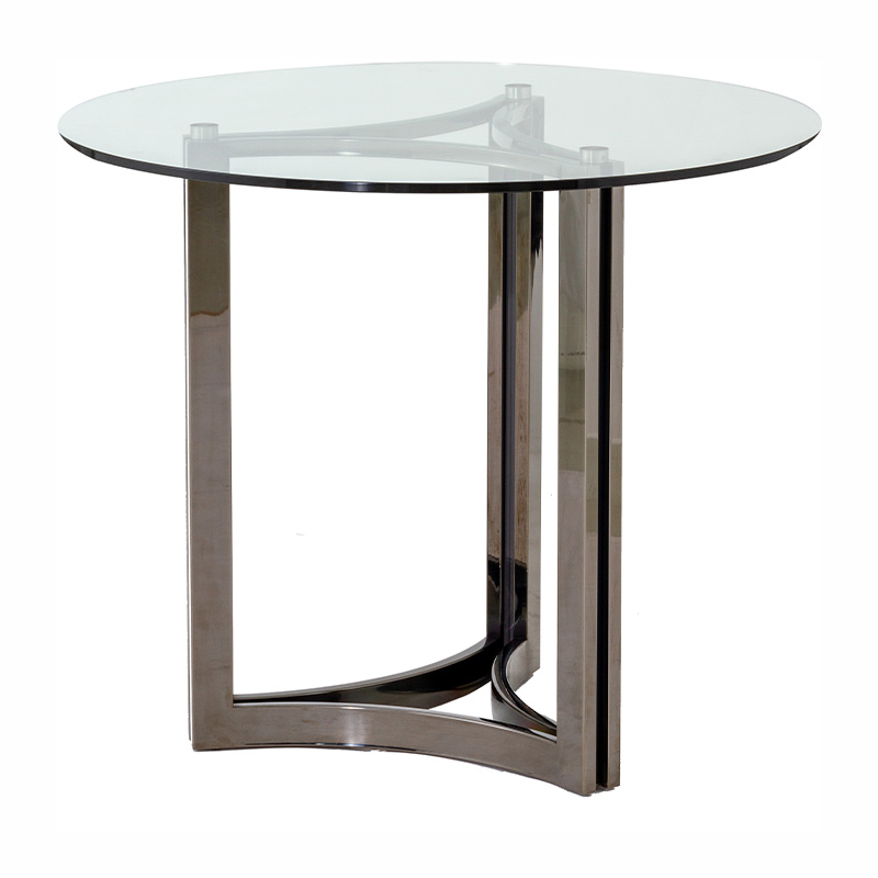 โต๊ะอาหาร รุ่น DERRY ท็อปด้วยกระจกใสนิรภัย | Modernform